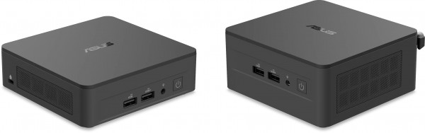 ASUS NUC 13 Pro Kits, right K version (slim), left H version (tall)